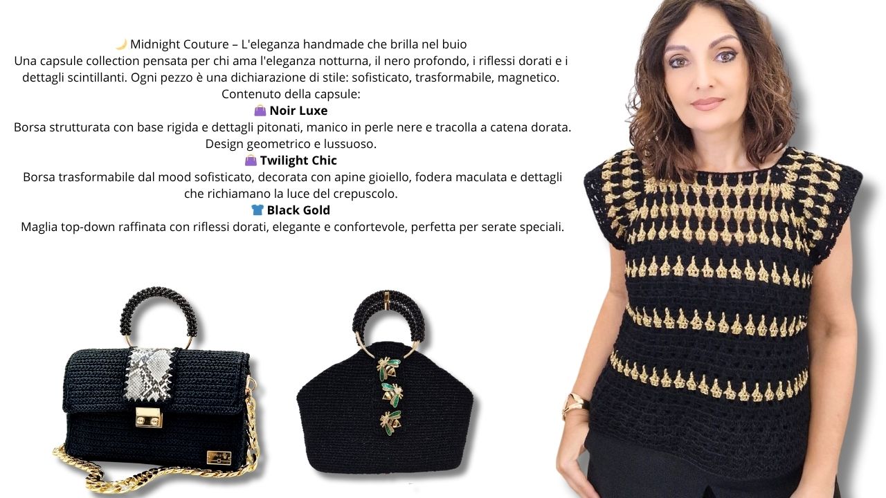✨ Midnight Couture – L’eleganza handmade che brilla nel buio